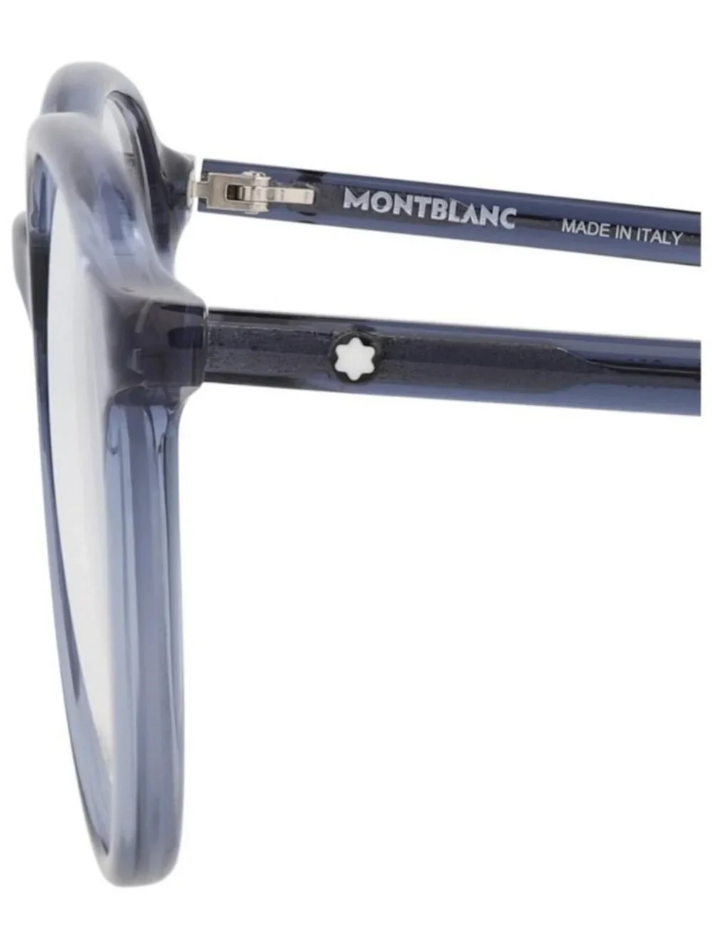 New Montblanc Mens Round/Oval Blue Blue Transparent Fashion Designer Eyeglasses